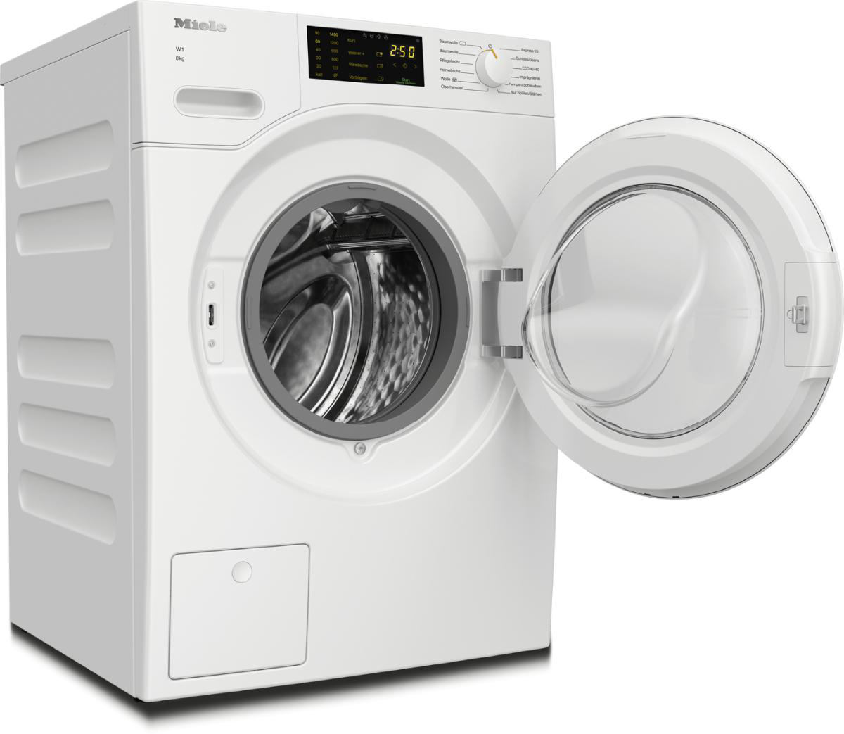 U/Min., (8 Fremdkörperfilter) WWD120 8kg MIELE A, WPS White 1400 Edition W1 kg, Flusenfilter Waschmaschine