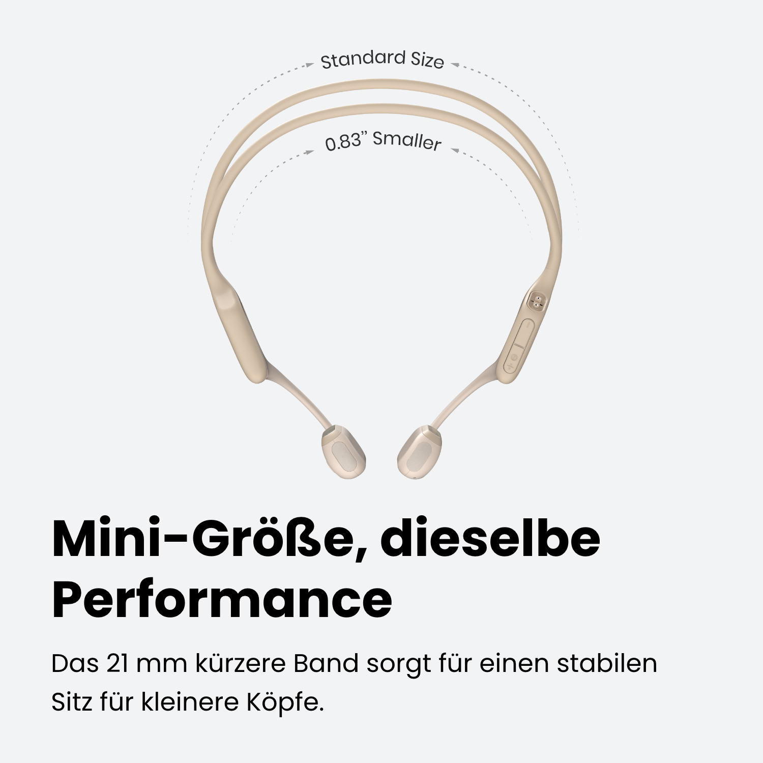 SHOKZ OpenRun Mini, Bluetooth Beige Open-ear Kopfhörer Pro