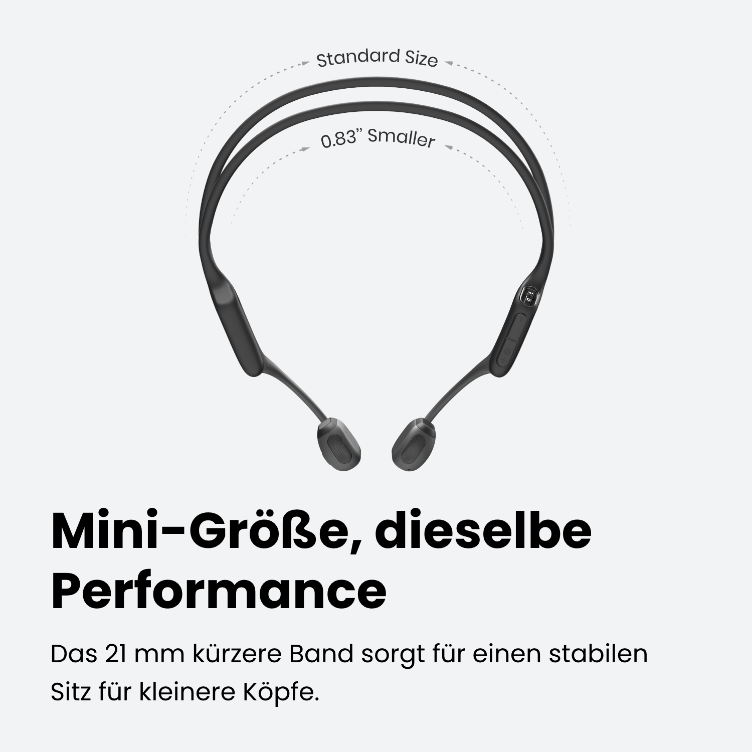 Pro Kopfhörer Open-ear SHOKZ OpenRun Schwarz Mini, Bluetooth