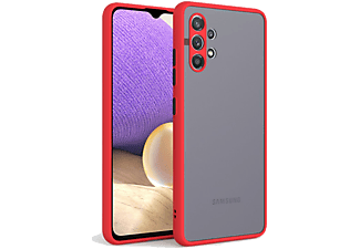 CASE AND PRO Samsung A14 5G műanyag tok, piros-fekete (MATT-A14-5GRBK)