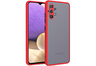 CASE AND PRO Samsung A34 5G műanyag tok, Piros-fekete (MATT-A34-5GRBK)