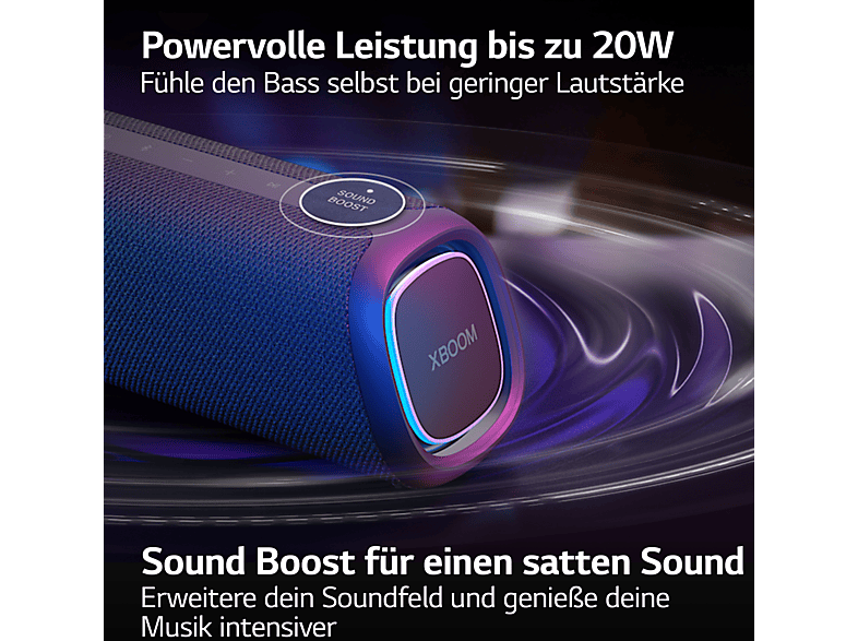 LG XBOOM Go DXG5QGR Bluetooth Lautsprecher, Grau