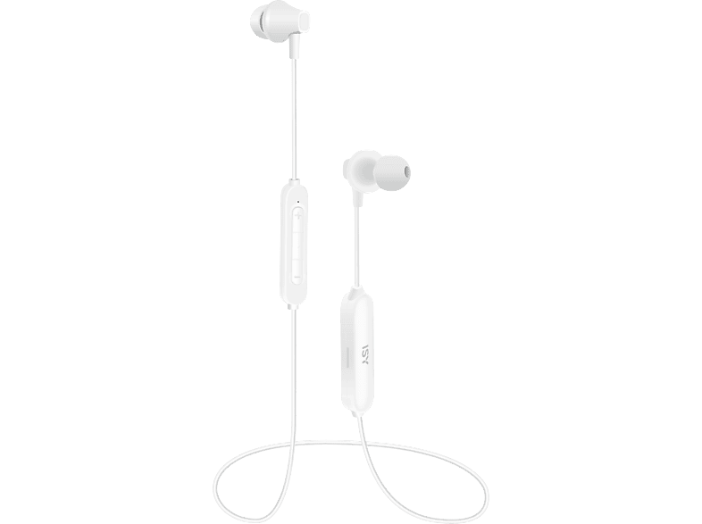 Kopfhörer Bluetooth Weiß ISY In-ear IBH-3001-1-WT,