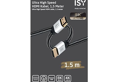 ISY HDMI-kabel Ultra High Speed 1.5 m (IHD-5015)