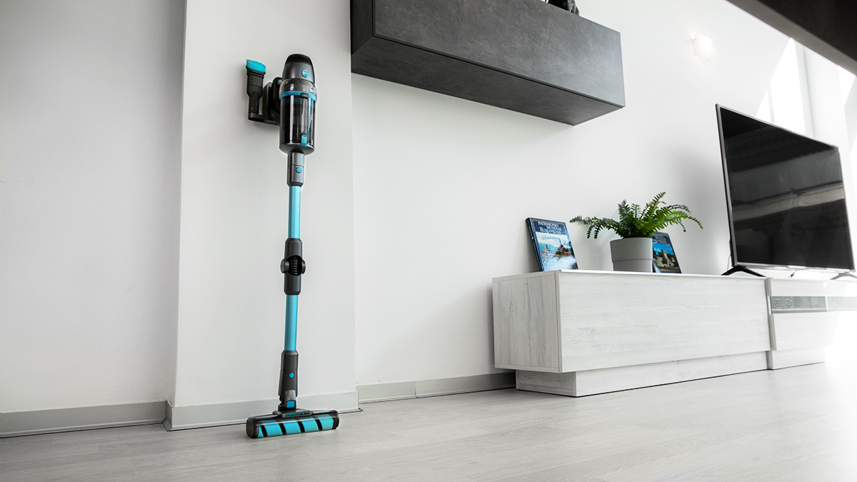 Aspirador escoba - Cecotec Conga Rockstar 2500 Titanium ErgoWet, 4 en 1, 680 W, 26 kPa, 90 min, 4 Modos, Ciclónico, Diseño 360º, Gris