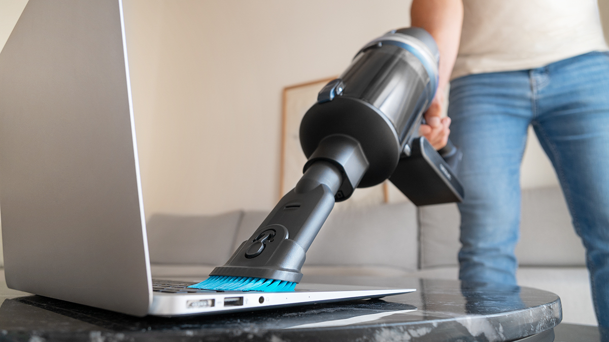 Aspirador escoba - Cecotec Conga RockStar 3000 Advance ErgoWet Connected IA, 4 en 1, 680 W, 26 kPa, 90 min, 4 Modos, Ciclónico, Diseño 360º, Gris
