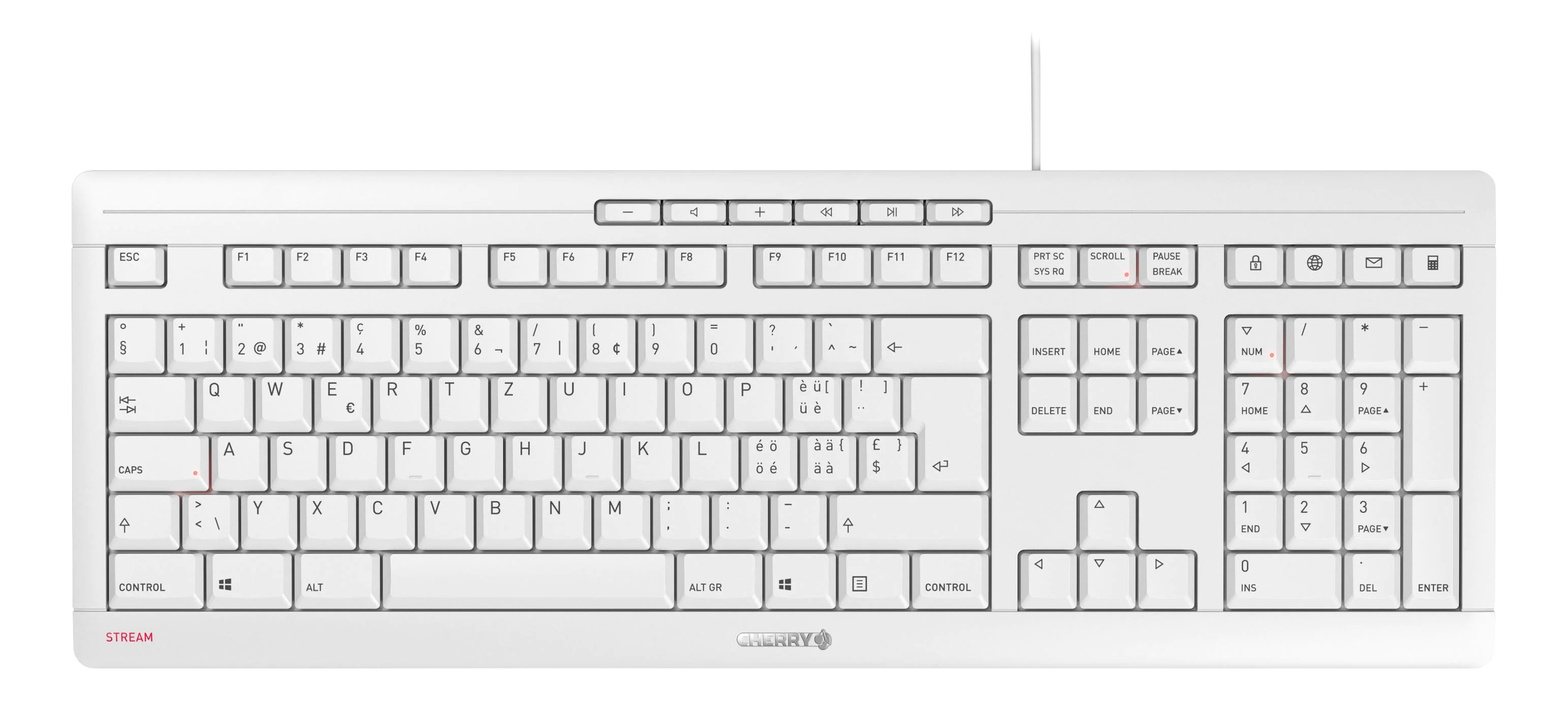 CHERRY Stream - Tastatur (Hellgrau)