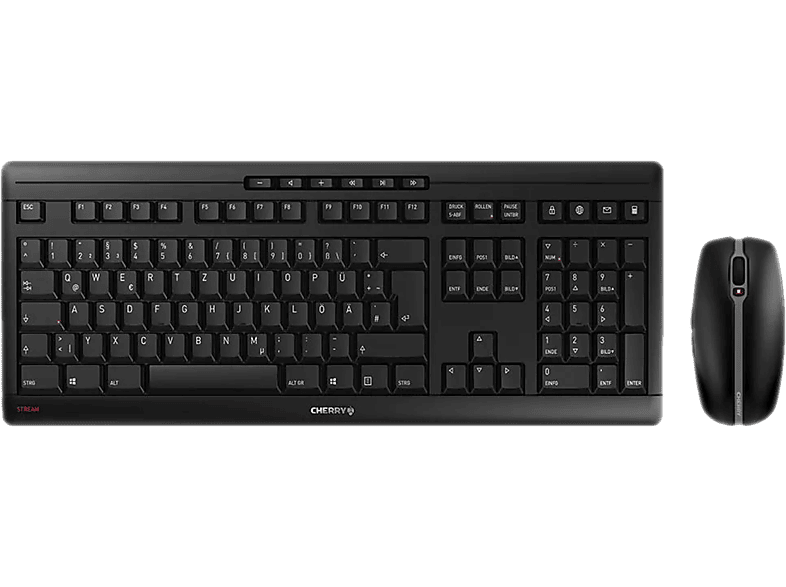 CHERRY Stream Desktop - Tastatur-Maus-Set (Schwarz)