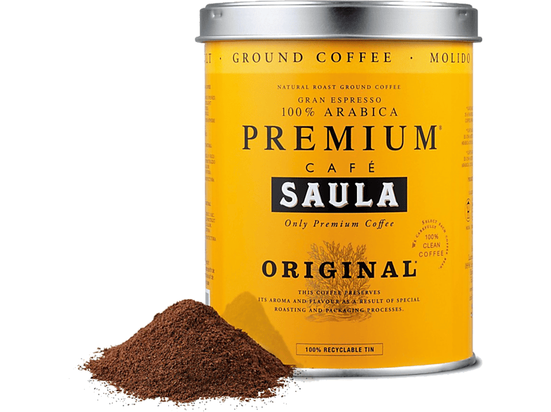 Café grano natural arábica ecológico Saula 500 g.