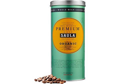 Café en grano  Saula Premium Ecológico, Arábica, Intenso, 500 g