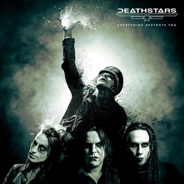 Albumcover der Band Deathstars. Dunkle Bildsprache, vier Mitglieder, einer mit erhobener Hand.