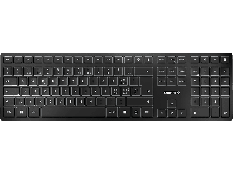 CHERRY KW 9100 SLIM CH, Tastatur, Kabellos, Bluetooth 4.2, Schwarz