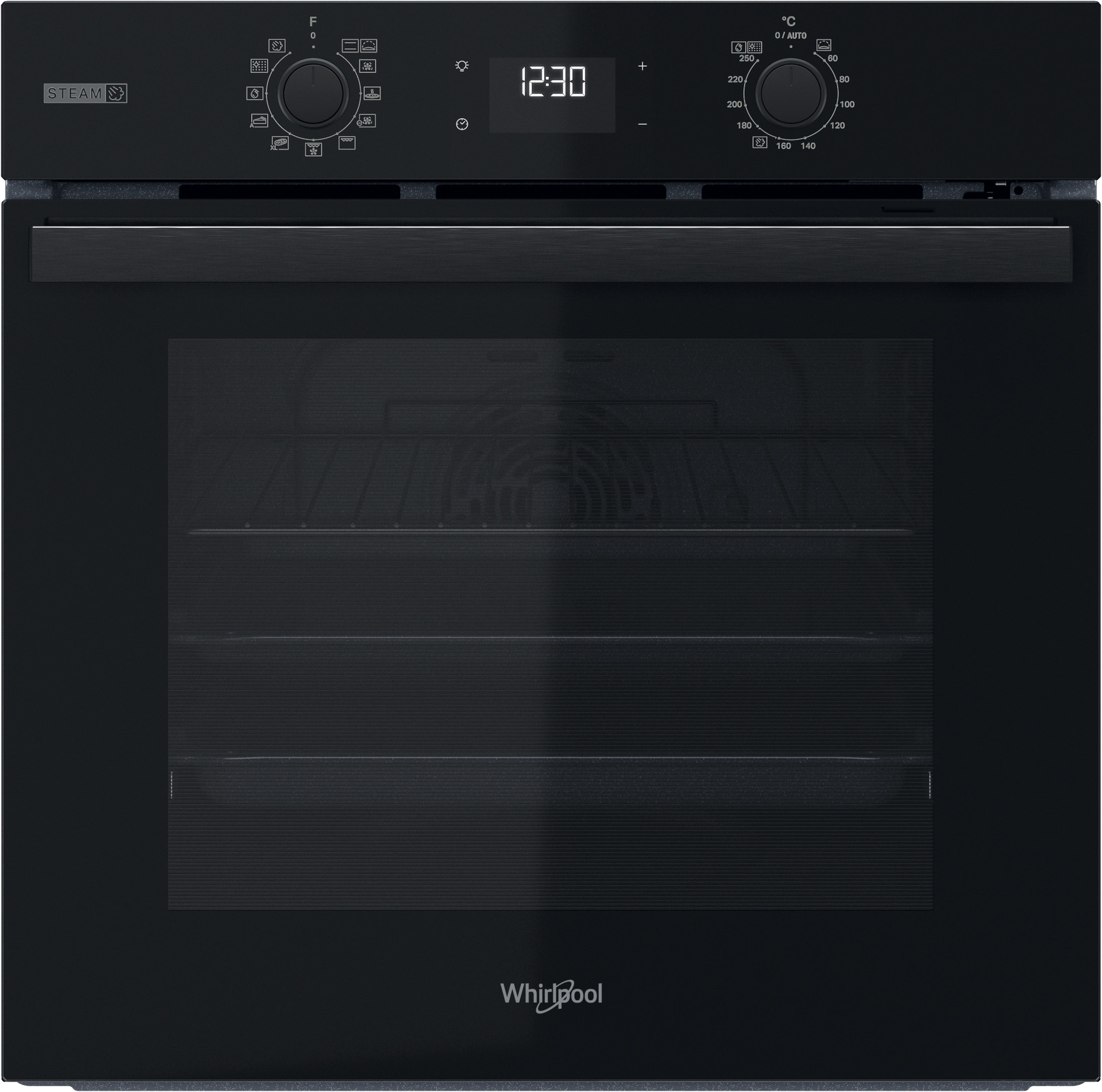 WHIRLPOOL OMSR58RU1SB Beépíthető gőz funkciós sütő, pirolitikus és hidrolitikus, fekete