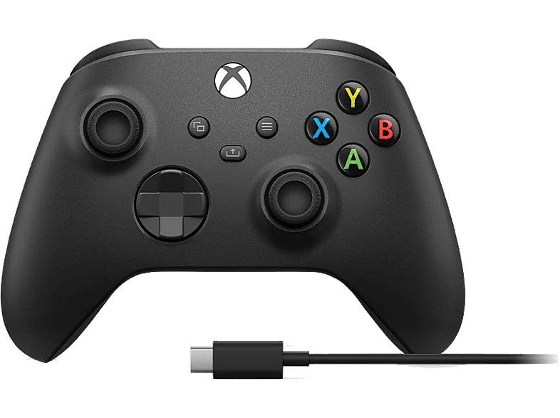 Joystick Xbox Control Inalámbrico Xbox + Cable Usb-c Negro Color Carbon  black
