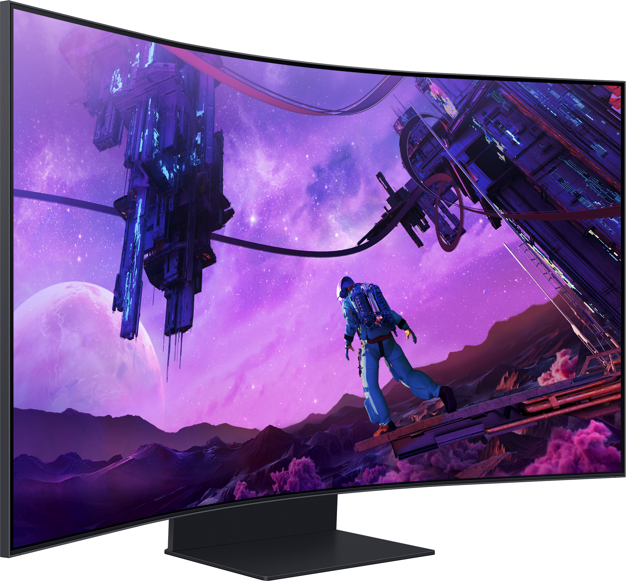 SAMSUNG Odyssey Ark LS55BG970NU - Ecran de jeu, 55 ", UHD 4K, 165 Hz, Noir