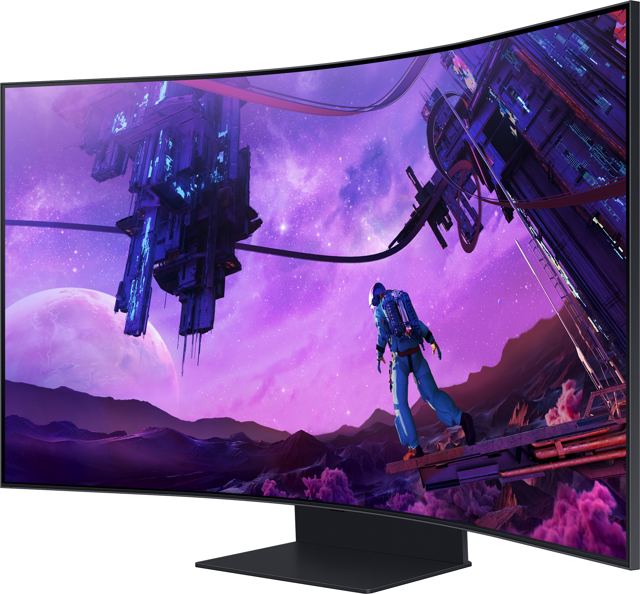 SAMSUNG Odyssey Ark LS55BG970NU - Ecran de jeu, 55 ", UHD 4K, 165 Hz, Noir