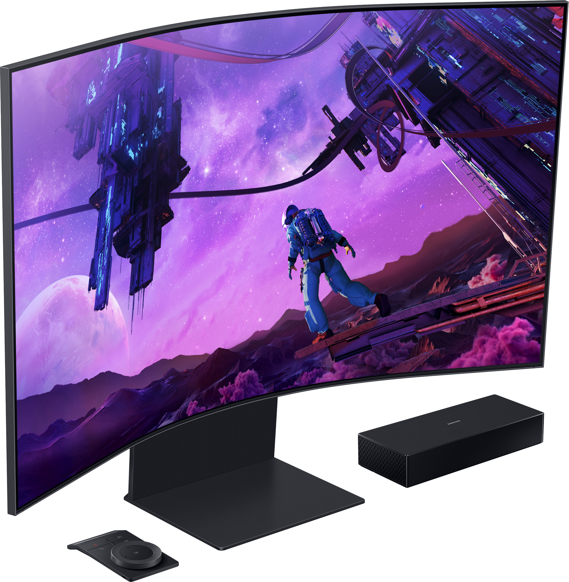 SAMSUNG Odyssey Ark LS55BG970NU - Ecran de jeu, 55 ", UHD 4K, 165 Hz, Noir