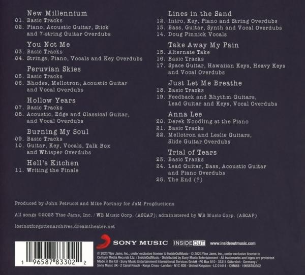 Albumcover listet Songtitel, Credits und Logos vor einem weißen und braunen Farbverlaufshintergrund.
