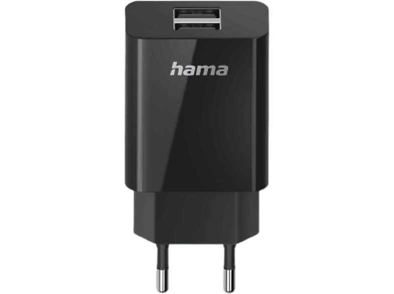 Cargador móvil - Hama Essential Line, USB, Doble, 5 V / 10,5 W, Negro