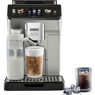 DE-LONGHI ECAM450.65.S Eletta Explore Cold Brew - Kaffeevollautomat (Silber)