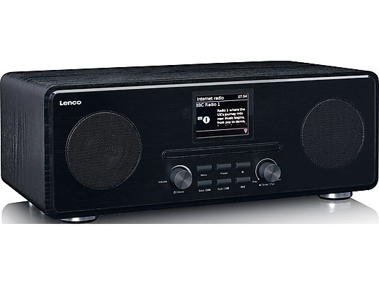 LENCO DIR-261BK - Internetradio (DAB, Internet radio, FM, Schwarz)