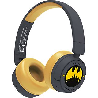 OTL TECHNOLOGIES DC COMICS Batman Gotham City Kids - Cuffie (On-ear, Nero/Giallo)