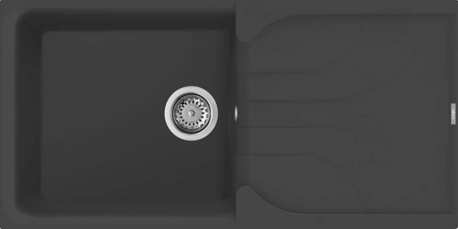 ELLECI Ego 480 G59 Antracite gránit mosogatótálca, 1 medence csepegtetővel