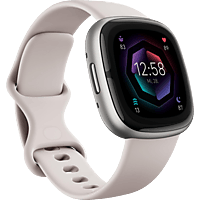 FITBIT Smartwatch Sense 2 Aluminium, Lunar White/Platinum