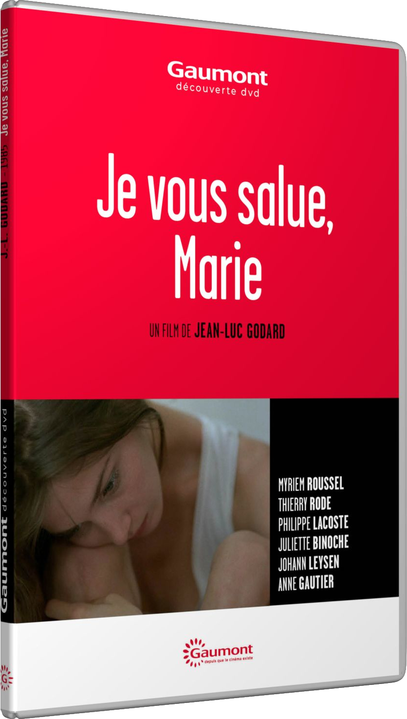 Jaquette de DVD de 'Je vous salue, Marie' avec une image de femme et le titre du film.