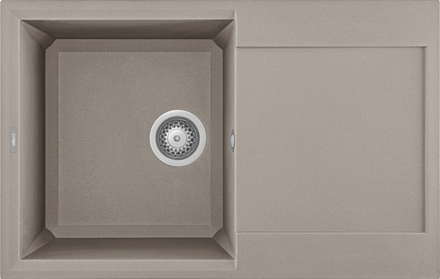 ELLECI EASY 300 G43 TORTORA 790x500 mm,medence mélység 220mm,Helytakarékos szifon, szűrőkosár,rögzítő fülek