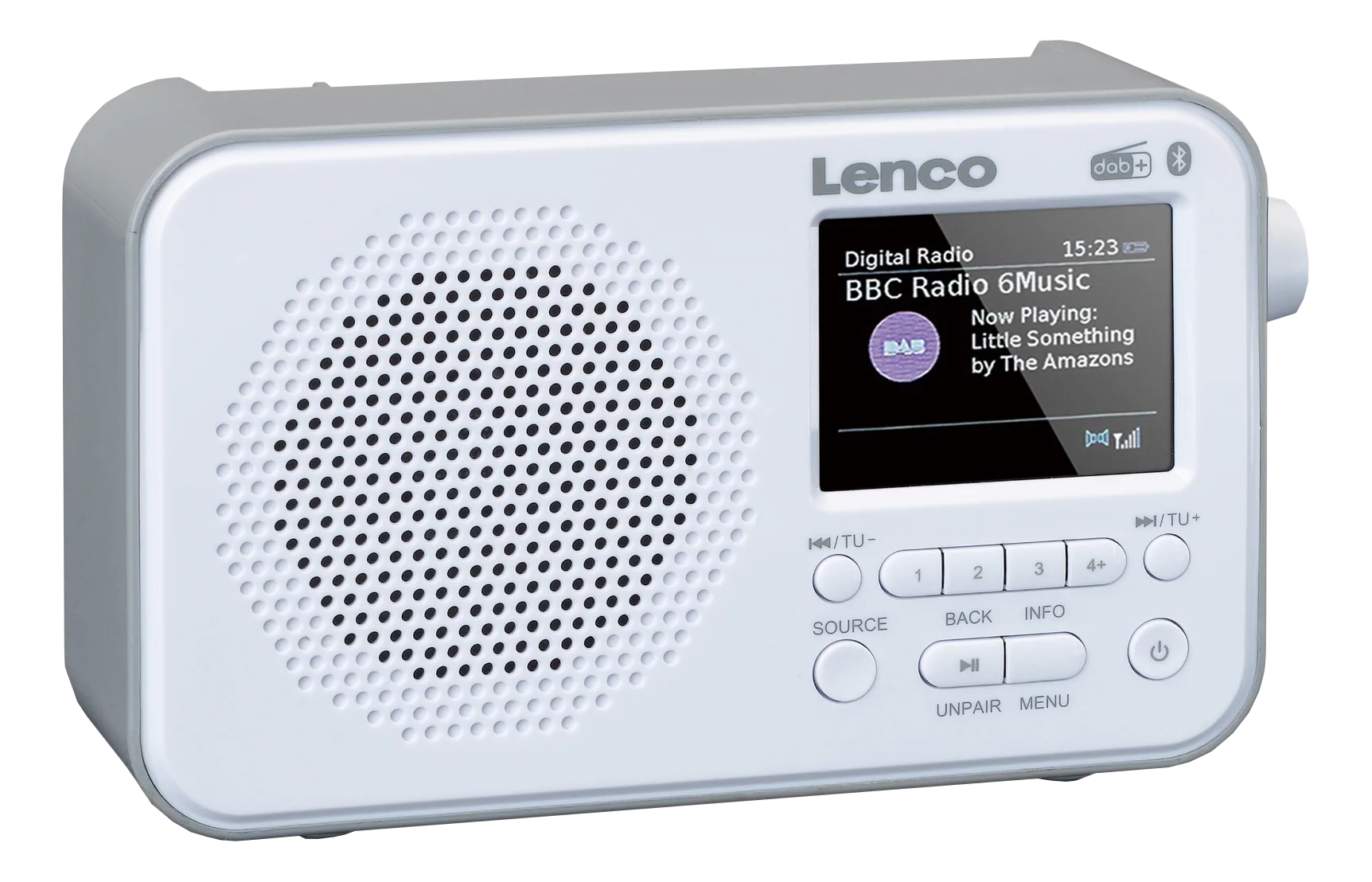 LENCO PDR-036WH - radio digitale (FM, DAB, DAB+, Bianco/grigio)