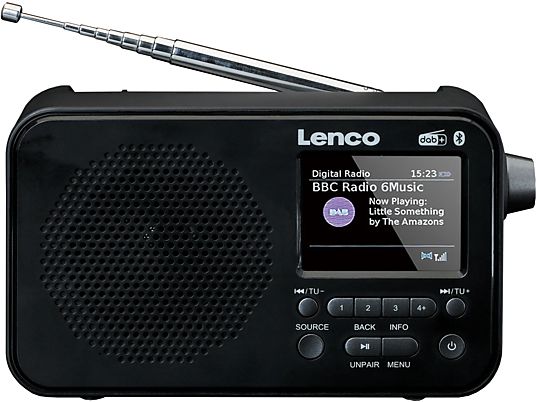 LENCO PDR-036BK - Digitalradio (FM, DAB, DAB+, Schwarz)