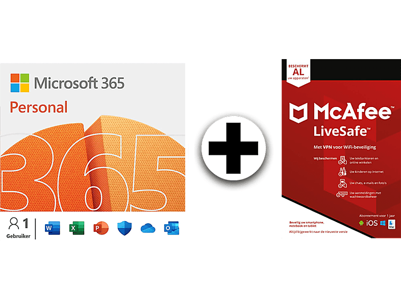 Gastvrijheid evenwichtig oase Microsoft 365 Personal + McAfee LiveSafe incl. VPN (1jaar) kopen? |  MediaMarkt