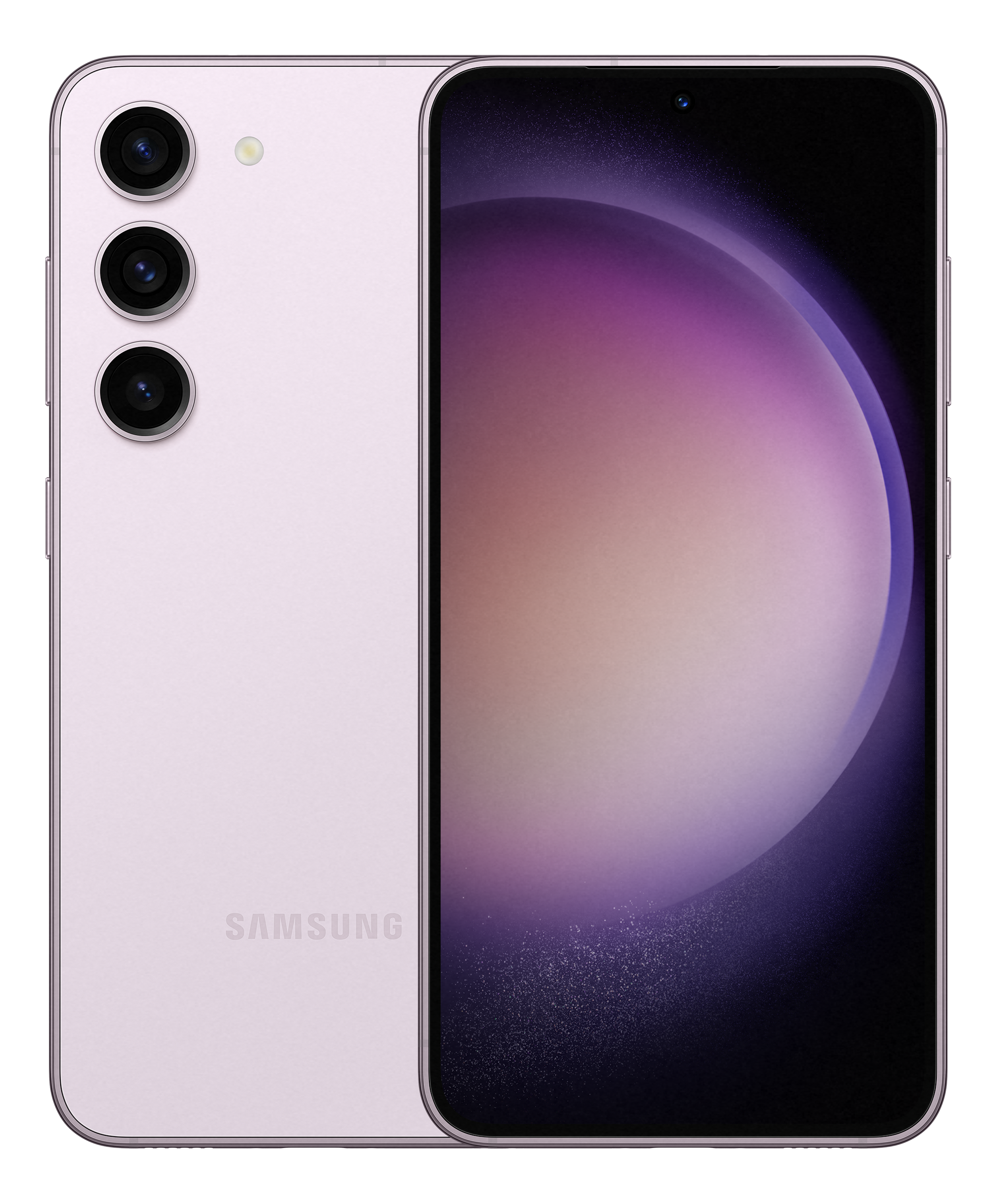 Ein Smartphone mit Rück- und Vorderansicht.