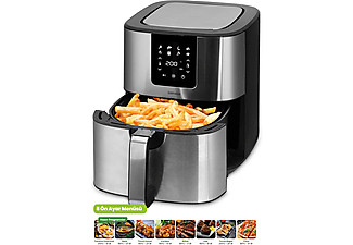 GOLDMASTER Brenda GM-7484 Air Fryer Sıcak Hava Fritözü Siyah Gümüş_1