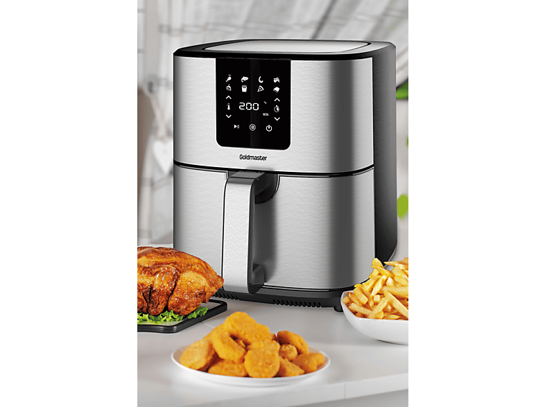 GOLDMASTER Brenda GM-7484 Air Fryer Sıcak Hava Fritözü Siyah Gümüş_3