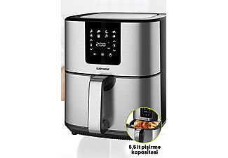 GOLDMASTER Brenda GM-7484 Air Fryer Sıcak Hava Fritözü Siyah Gümüş_4