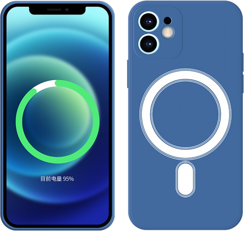 CASE AND PRO Samsung S23 Plus mágneses szilikon tok, kék (MAGSAFE-S23P-BL)