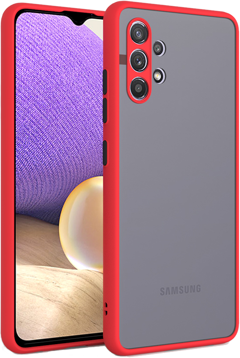 CASE AND PRO Samsung S23 Plus műanyag tok, piros-fekete (MATT-S23P-RBK)