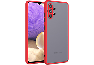 CASE AND PRO Samsung S23 Ultra műanyag tok, piros-fekete (MATT-S23U-RBK)