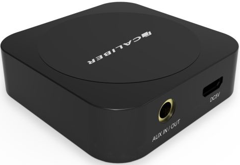 Récepteur Bluetooth Caliber noir avec ports AUX et DC5V.