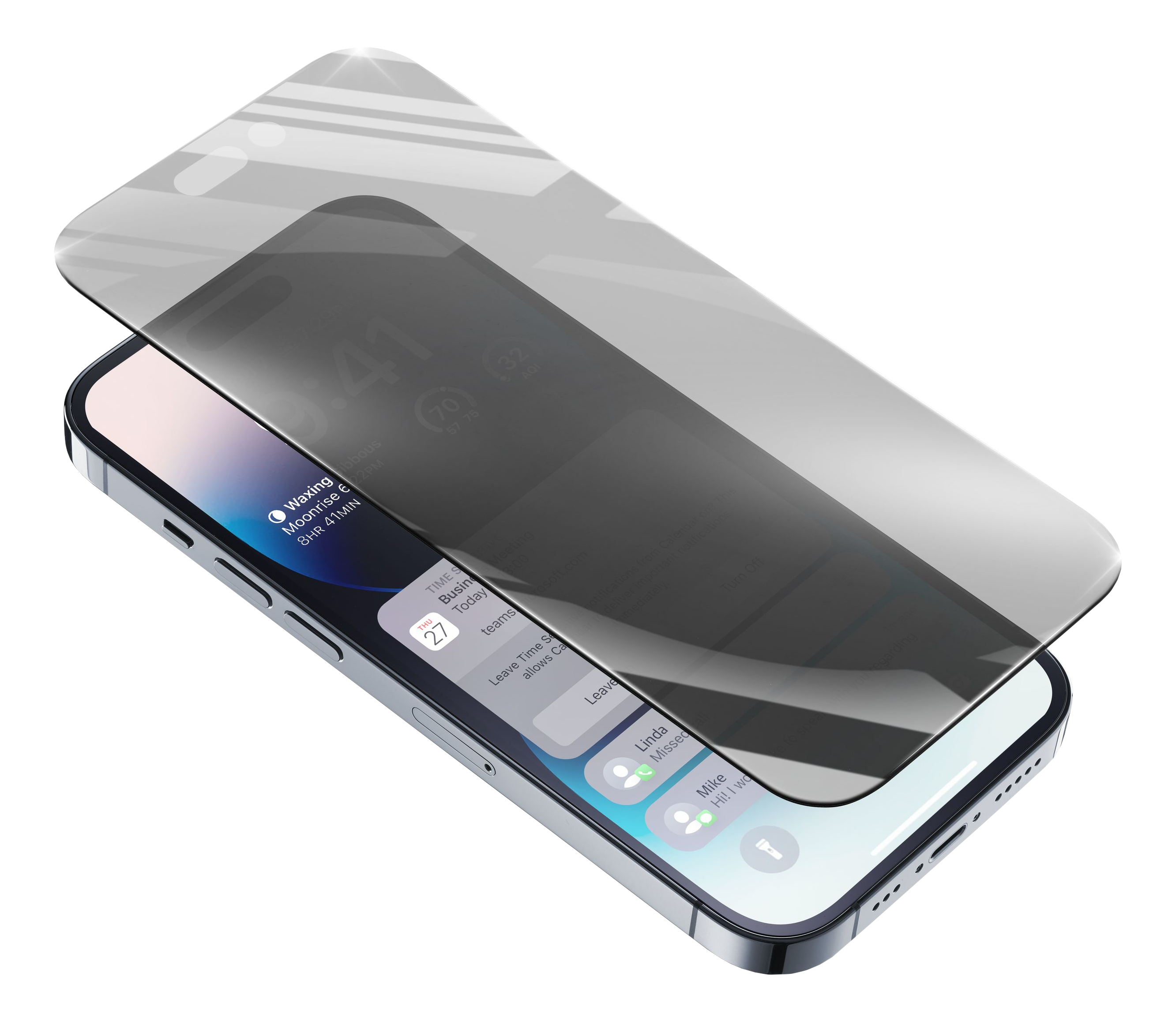 CELLULARLINE Top Secret Glass - Verre de protection (Convient pour le modèle: Apple iPhone 14 Pro)
