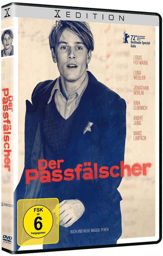 DVD-Hülle mit einem Mann in blauem Jacket auf dem Cover, Filmtitel auf Deutsch.
