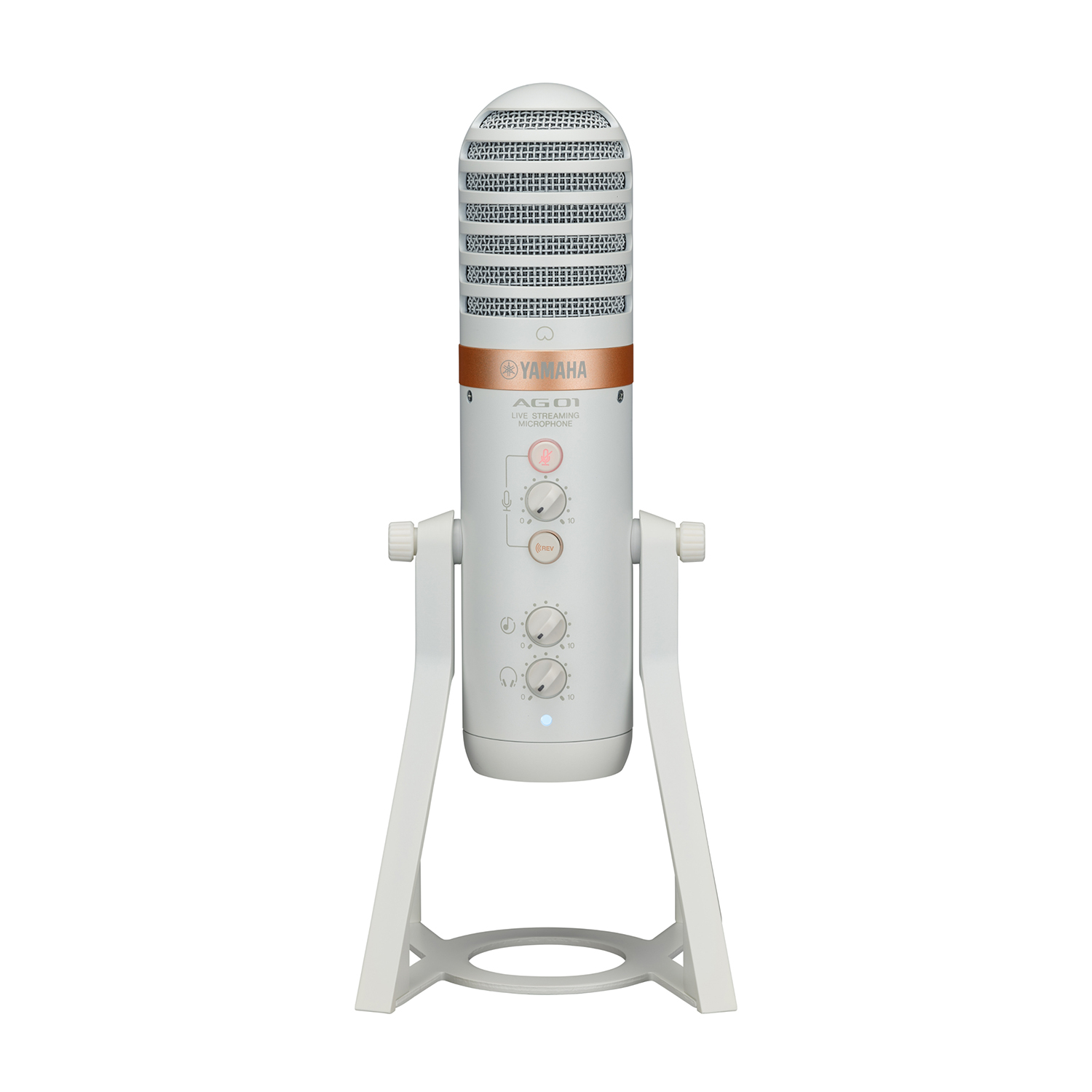 Microfono a condensatore USB per live streaming Yamaha Ag01Wh