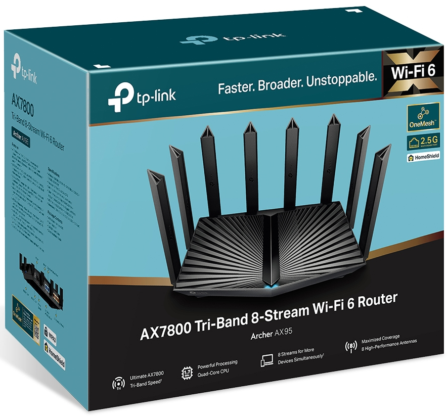 TP-LINK Triband Gigabit WiFi router AX7800 (ARCHER AX95)