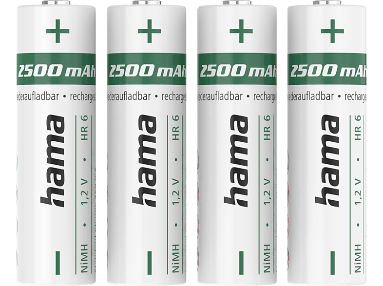 Pilas AA recargables - Hama NiMH, 1.2 V, 4 unidades