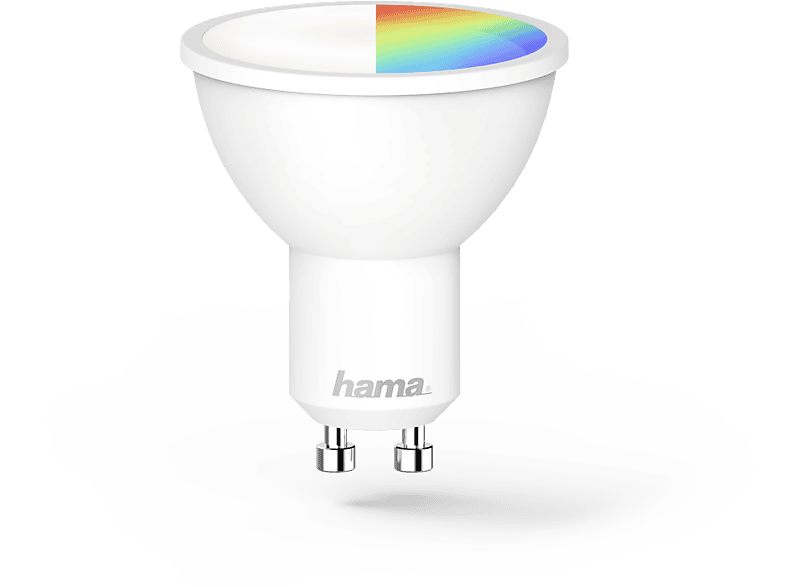 Bombilla inteligente  Hama E14, WiFi, Luz regulable, 4.5W, Alexa, Google  Assistant, LED, Multicolor, A+