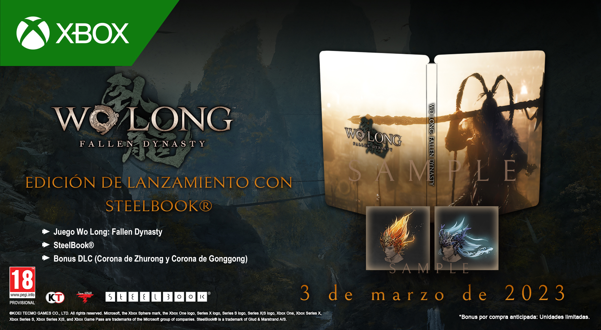 Xbox Series  Wo Long Fallen Dynasty Steelbook Launch Edition