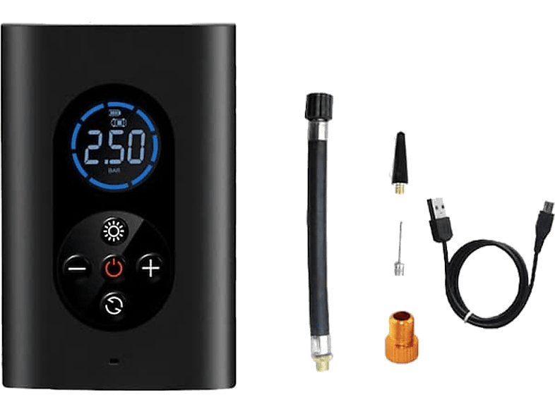 Inflador - Beetle Air Pump 2, Aluminio, Power bank, Negro