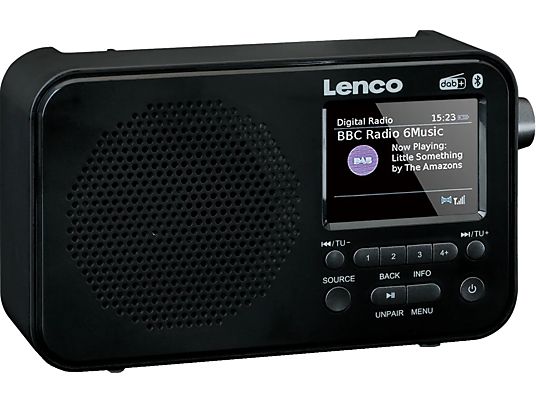 LENCO PDR-036BK - Digitalradio (FM, DAB, DAB+, Noir)